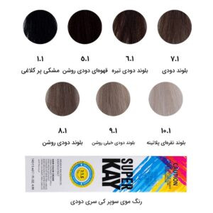 رنگ مو سوپرکی سری دودی حجم 145 میل