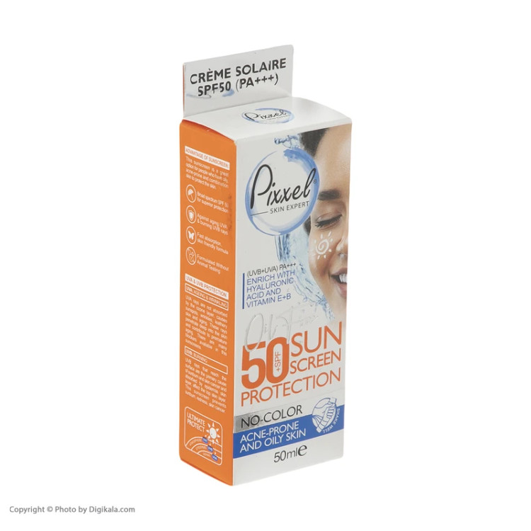 کرم ضدآفتاب بیرنگ پیکسل مدل Oily Acne-Prone Skin حجم 50ml مناسب پوست چرب و آکنهدار