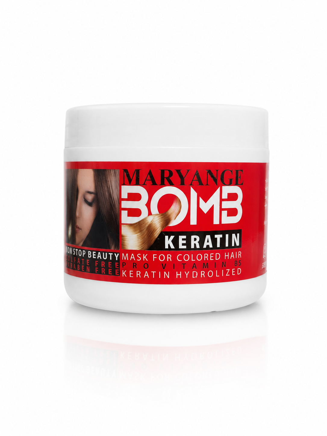 ماسک مو با آبکشی مریانج (Maryange) مدل Bomb Keratin حجم 500 میلی لیتر