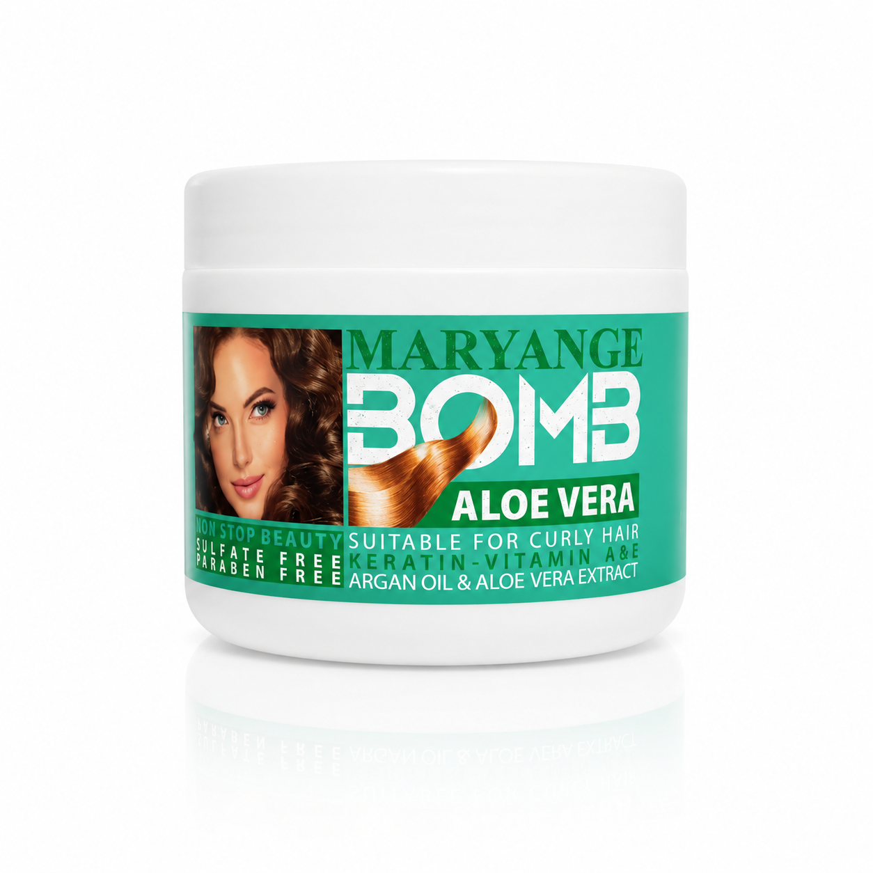 ماسک مو با آبکشی مریانج (Maryange) مدل ALOE VERA حجم 500 میلی لیتر